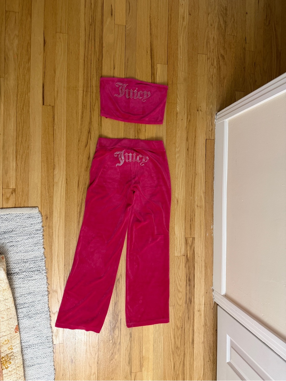 Juicy Couture Girls' Hot Pink Velour Set